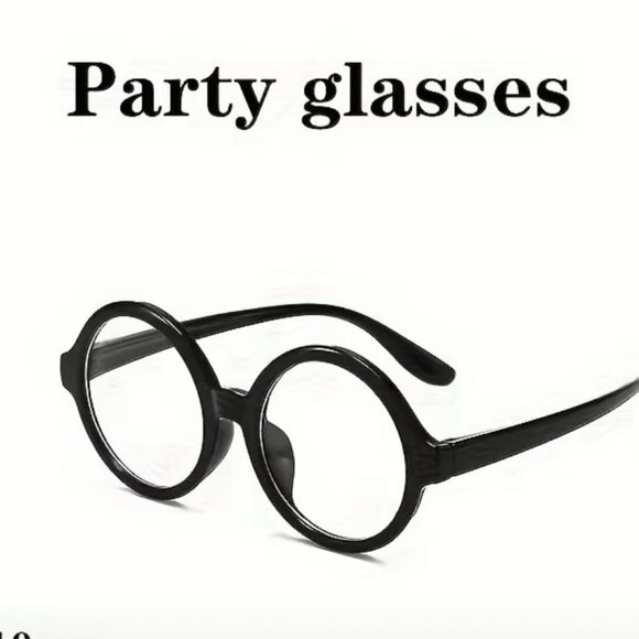 Black Plastic No Lens Glasses - 19 pieces - Harry Potter, Nerd or Wizard Parties - Picture 3 of 5